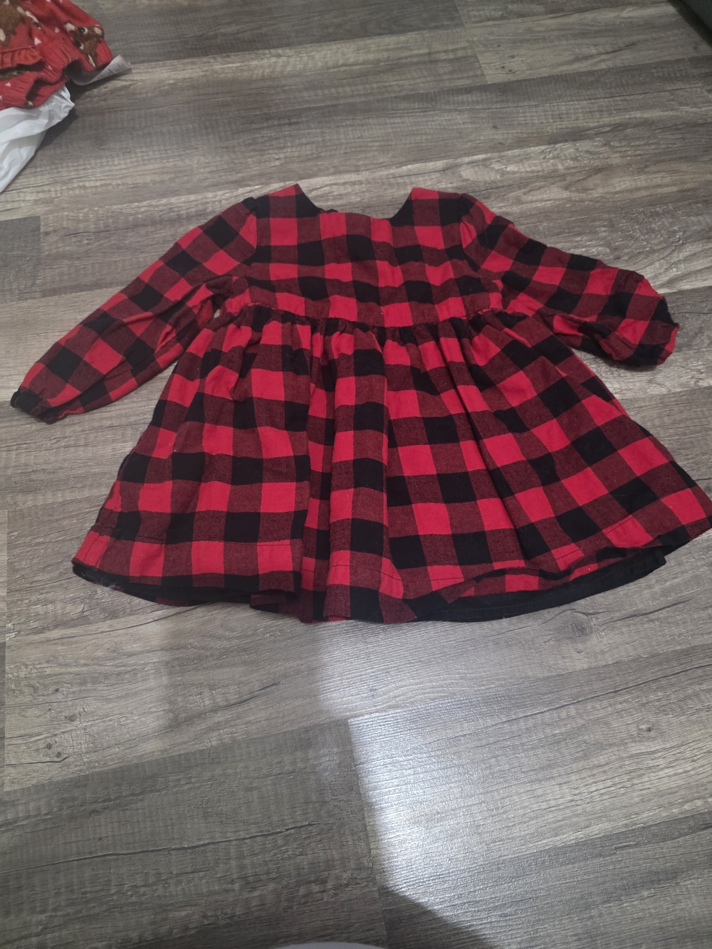GAP Red and Black Buffalo Plaid Girls Dress